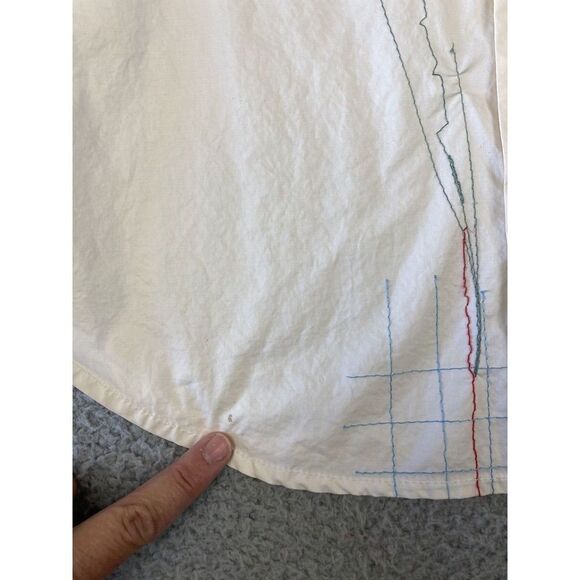 Rohka Button Up Shirt Mens Small/Medium Abstract Embroidered - Picture 2 of 9